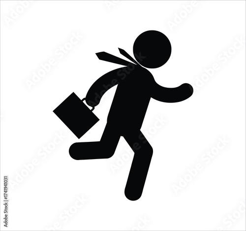 Man standing, walking, and running icon set. People symbols showing person in motion and posture. Human figure standing, walking, and running poses. Outline vector illustration.