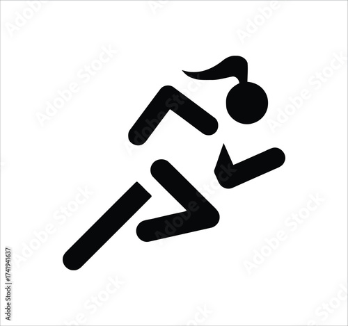 Man standing, walking, and running icon set. People symbols showing person in motion and posture. Human figure standing, walking, and running poses. Outline vector illustration.