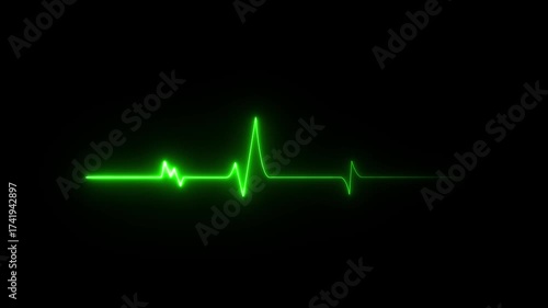 Abstract neon heartbeat signal icon animation. abstract neon icon animation love heartbeat animation.