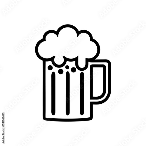 A foamy beer mug icon symbolizing fun and refreshment.