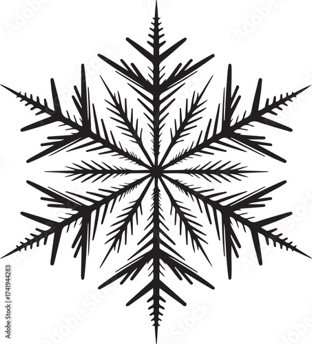 Snowflake Silhouette Vector Design