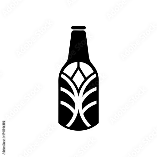 A minimalist icon of a beer bottle.