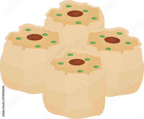 Illustration of Siu Mai Chinese Dumplings