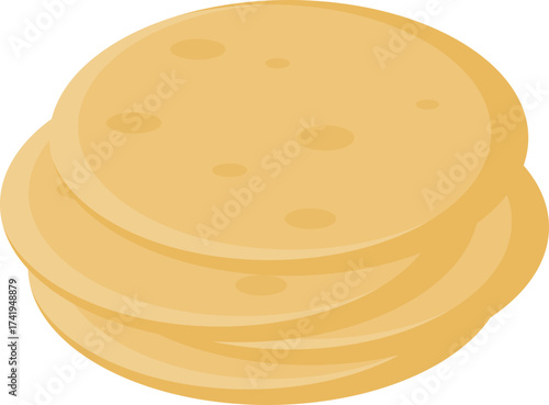 
Stack of Tortillas Illustration