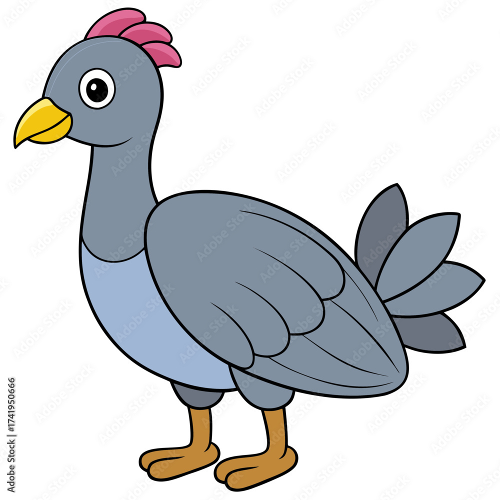 Obraz premium Cartoon style pigeon or bird vector illustration isolated