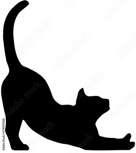 Canvas Print black cat silhouette vector