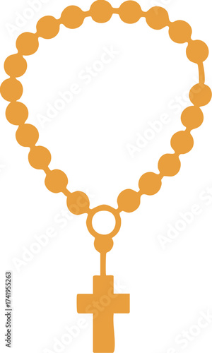 Golden Rosary Illustration