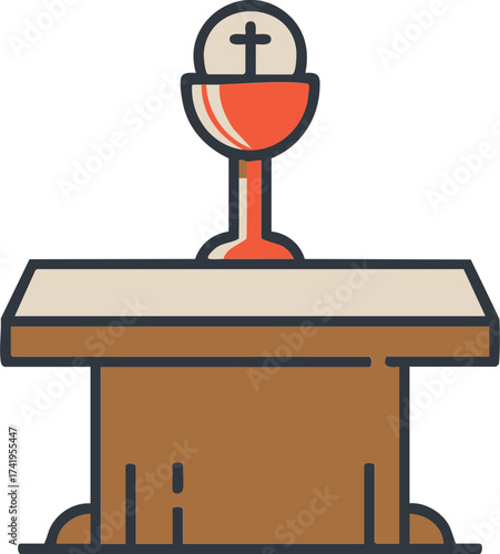 Eucharist Table with Chalice