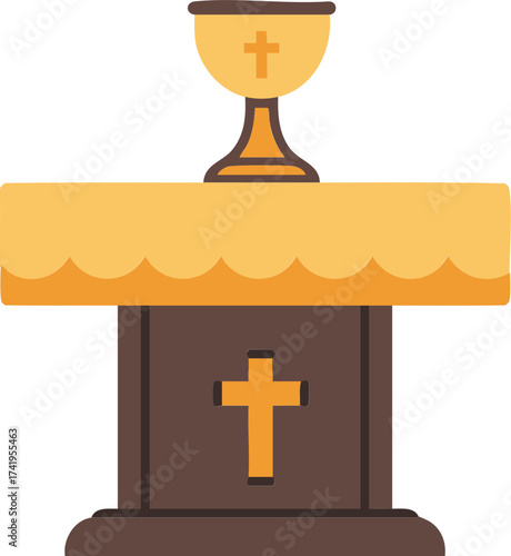 Church Altar with Chalice