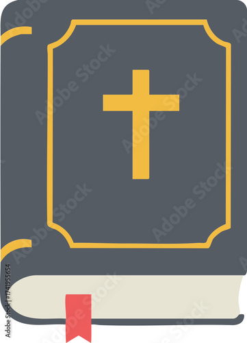 Holy Bible with Cross Symbol