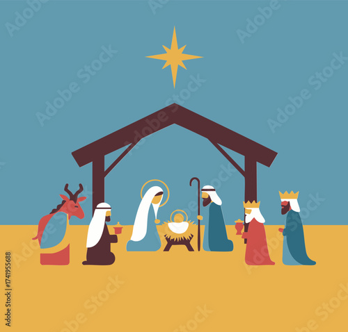 Nativity Scene with Wise Men