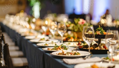 Delicious and colorful food installation at an exquisite event