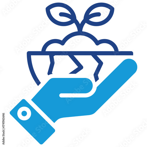 Hand Planting Icon
