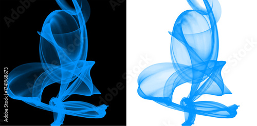 Dynamic flowing abstract blue energy design for modern concepts or artistic backgrounds, perfect for technology or creative themes, originally vector