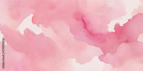 Pink abstract watercolour background with splashes and textures