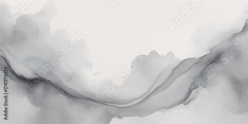 Hand drawn watercolour painting of an angel and a woman in the sky with clouds and sunlight