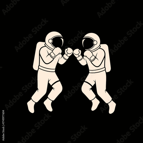Astronauts Boxing in Space A Cosmic Combat.