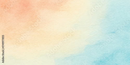 Colourful abstract water colour background with vintage texture and copy space