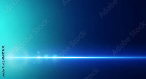 Abstract blue and teal gradient background with glowing light streak