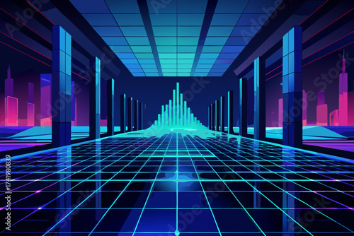 abstract background with blue lines