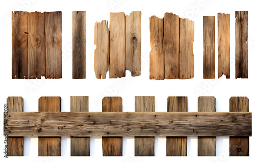 charmingly weathered wooden fence stretches, showcasing a diverse collection of wooden posts that exude a sense of rustic elegance.