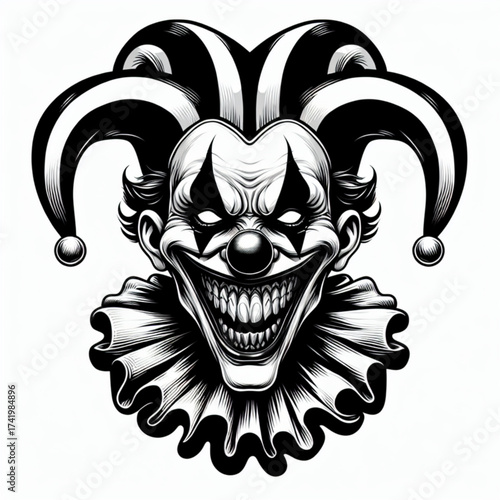 Joker Face Mask Logo Design