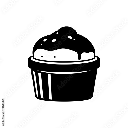 Delicious cupcake with chocolate frosting and sprinkles a sweet treat.