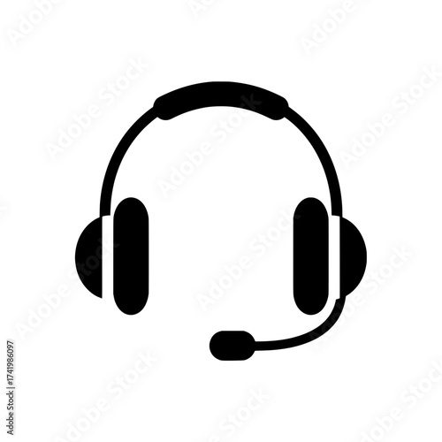 Headset with microphone for customer service and communication 1.