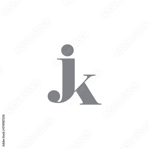 Initial Letter JK logo Design Outstanding Creative Modern Symbol  Sign