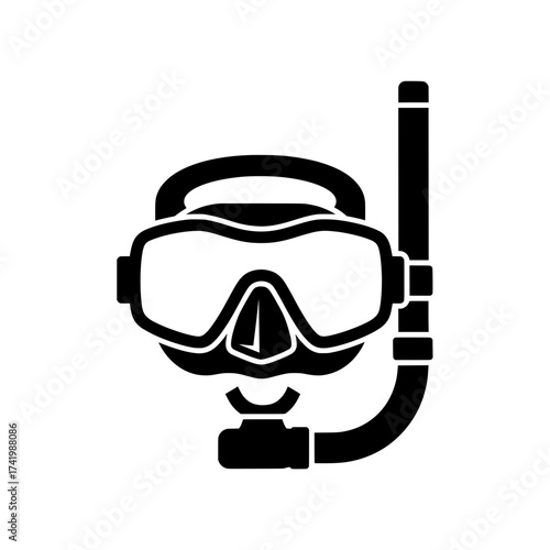 Scuba diving mask and snorkel equipment for underwater exploration.