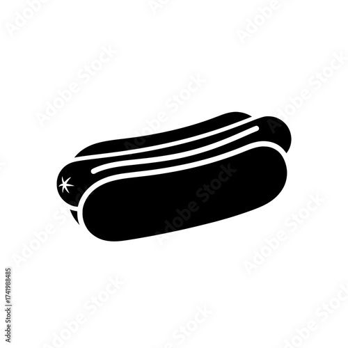 Hot dog with bun a delicious and popular fast food item.