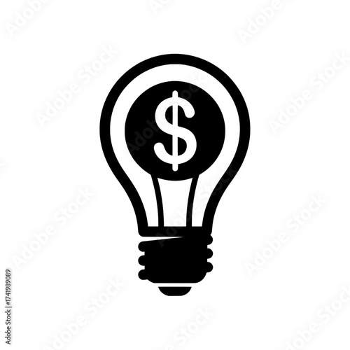 Financial idea concept light bulb with dollar sign business innovation.