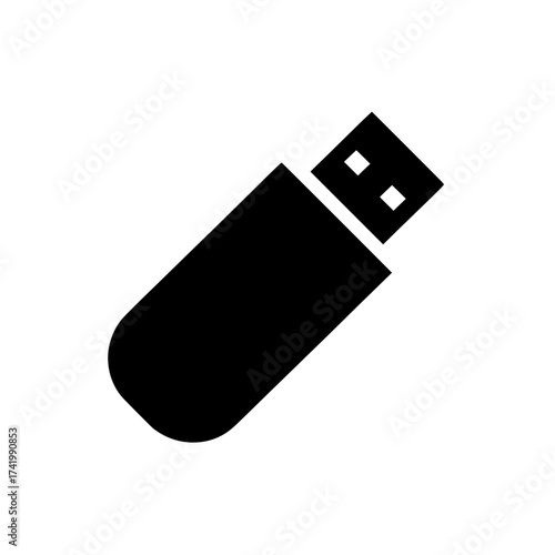 USB Flash Drive Icon for Digital Data Storage and Transfer.