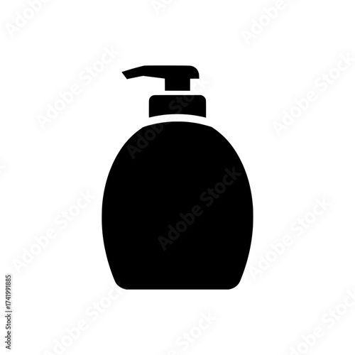 Black liquid soap dispenser icon isolated on white background 2.