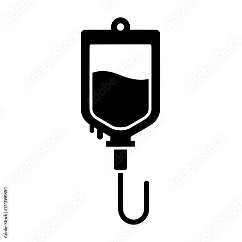 Intravenous drip bag medical equipment for healthcare treatment.