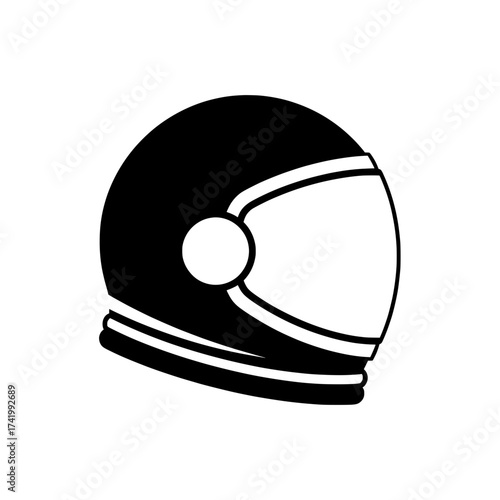 Astronaut helmet isolated on white background space suit headgear.