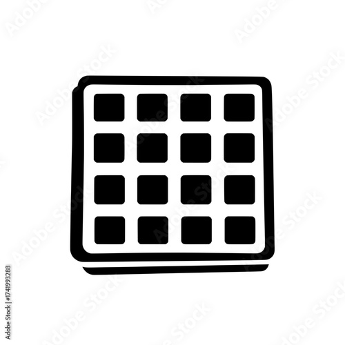 Waffle icon illustration perfect for breakfast delicious and tasty food.