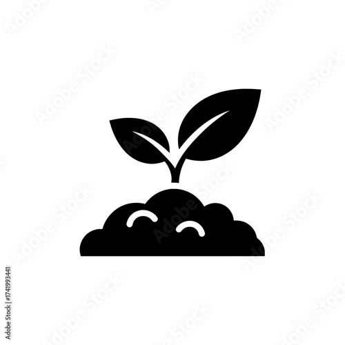 Sprout growing from soil a symbol of growth and new beginnings.