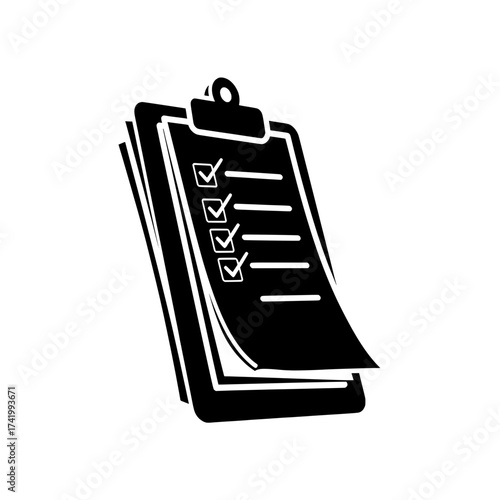 Checklist icon with check marks for tasks and todo list.