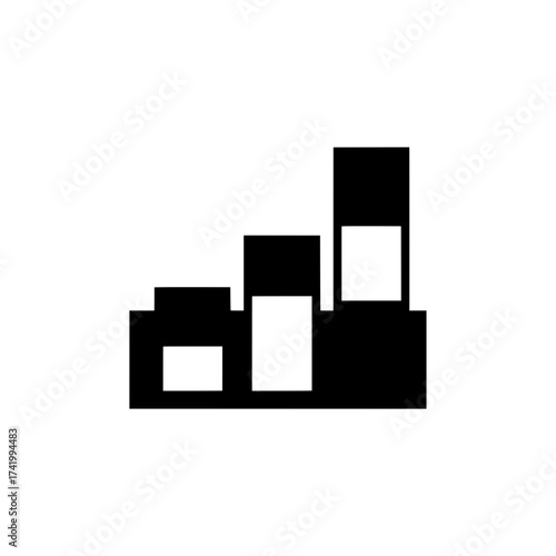 Podium with three steps representing success achievement and competition a visual metaphor.