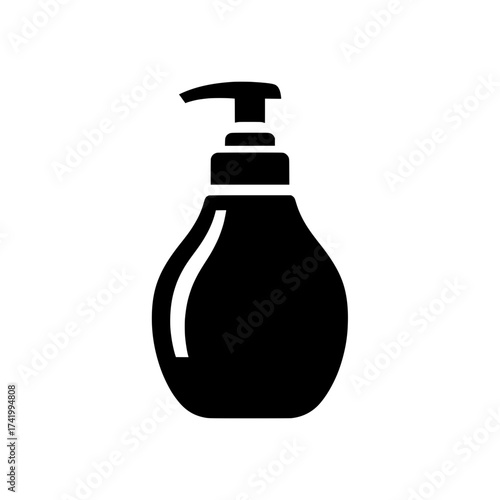 Black liquid soap dispenser icon isolated on white background 1.
