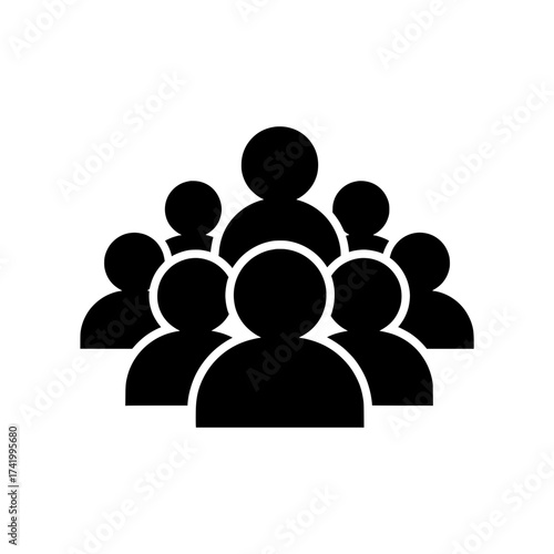 Group of people icon representing community and teamwork togetherness and unity.