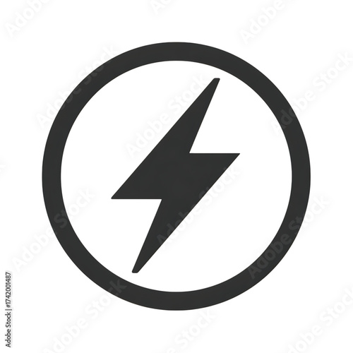 Free Download Dark gray lightning bolt symbol isolated on transparent background - GFXLoad