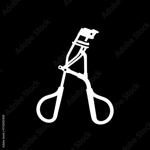 Eyelash curler beauty tool for cosmetic makeup application.