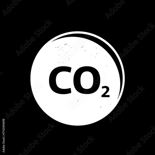 Carbon Dioxide Chemical Formula CO2 Symbol Icon Environmental Science.