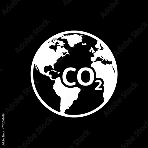 Global Carbon Dioxide Emissions and Climate Change Concept.