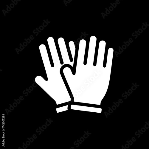 Pair of protective gloves icon for safety and work.