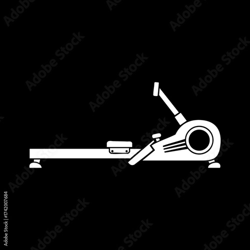 Rowing machine icon for fitness and exercise.