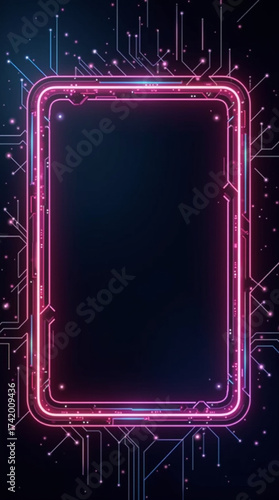 abstract background with neon lights