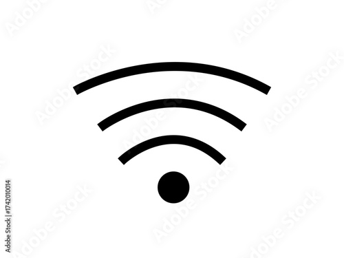 Wifi wireless signal internet  icon flat vector and Transparent